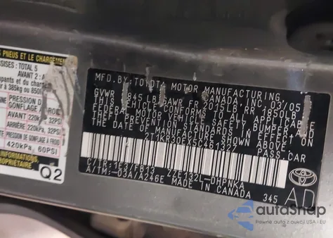 2005 Toyota Matrix Xr from USA, damaged, VIN 2T1KR30EX5C461327